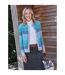 Womens/ladies Multi-tone Stripes Cardigan Multicoloured Green WoolOvers-1