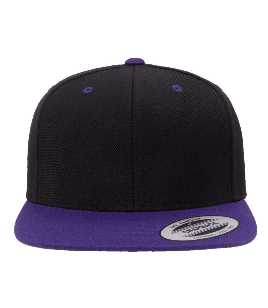 Casquette ajustable classique homme noir / violet Yupoong-3