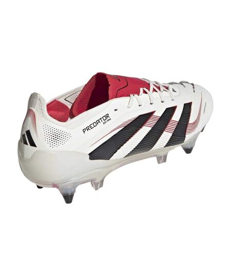 Mens  Stripes Soft Ground Football Boots Off White Black Predator
