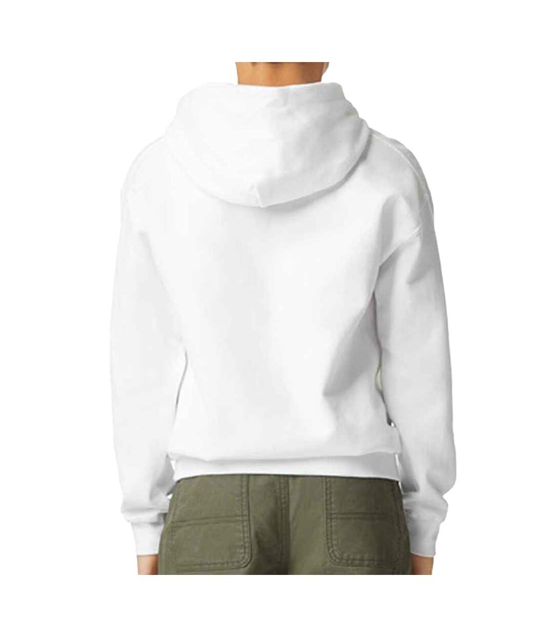 Sweat à capuche softstyle enfant blanc Gildan-2