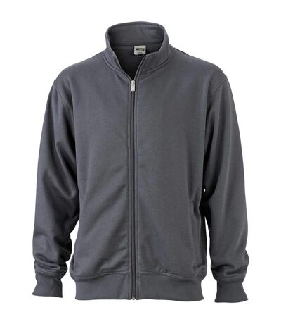 Sweat zippé workwear - Homme - JN836 - gris carbone