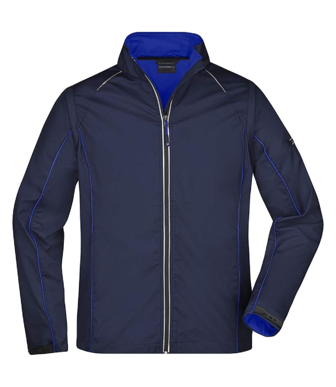 Veste softshell manches amovibles - homme - JN1122 - bleu marine et bleu roi-1