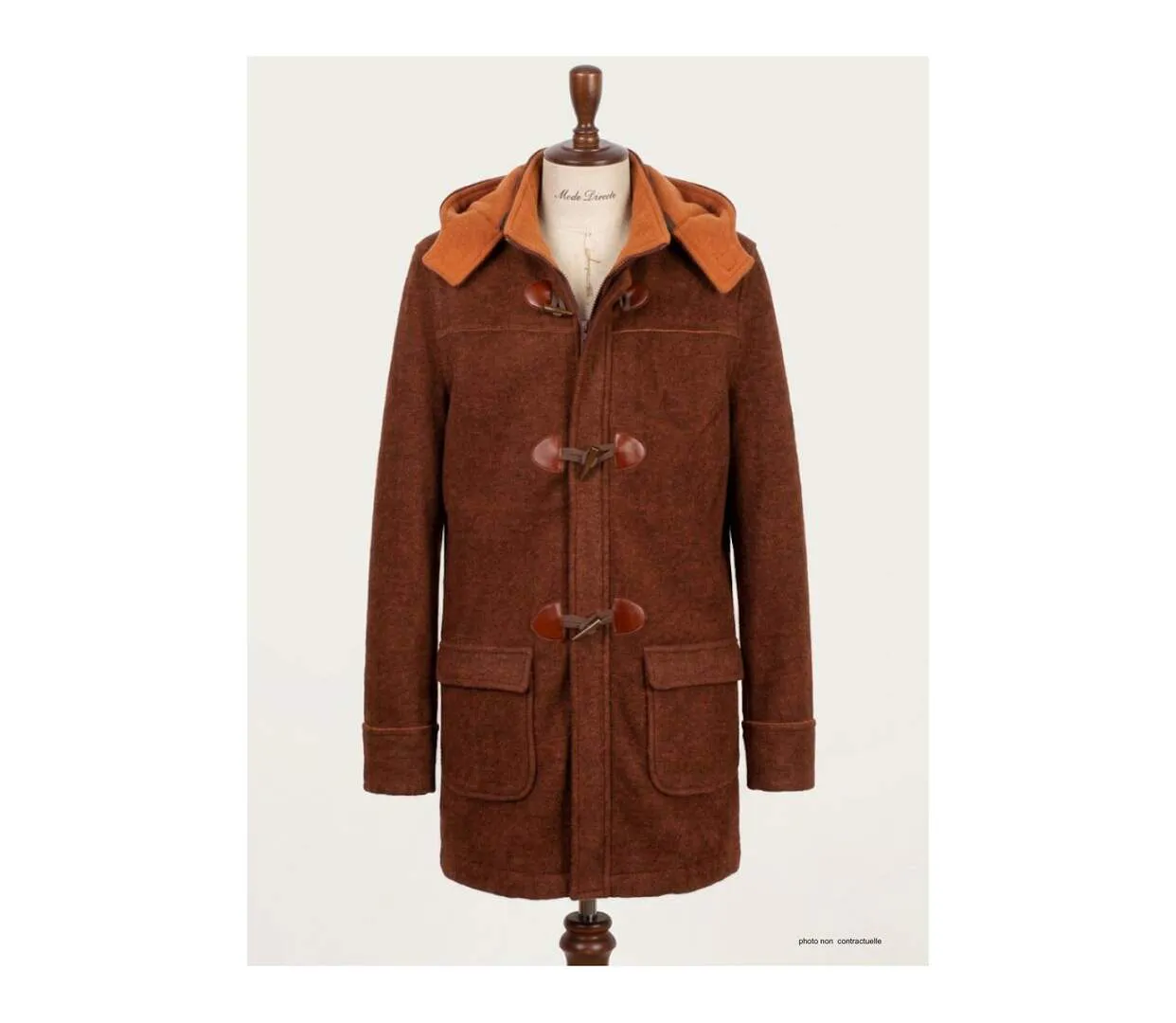 Manteau Polaire Grandes Tailles AXSLOVEN2M Marron/Orange (Axone)-4