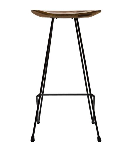 2 Tabourets de bar design bois et métal Sumar - Noir