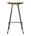 2 Tabourets de bar design bois et métal Sumar - Noir-2