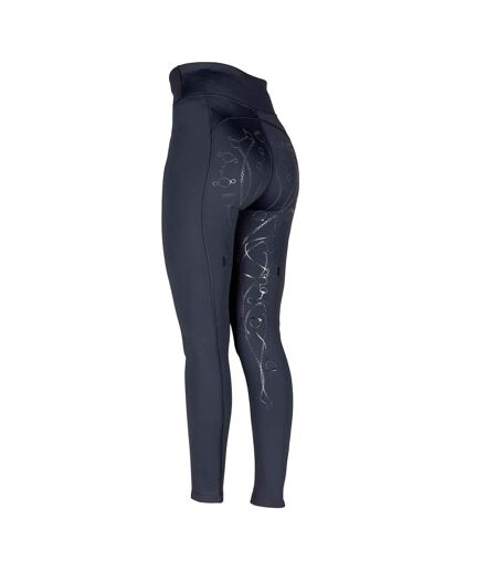 Collants d'équitation d'hiver pour dames et femmes noir Aubrion