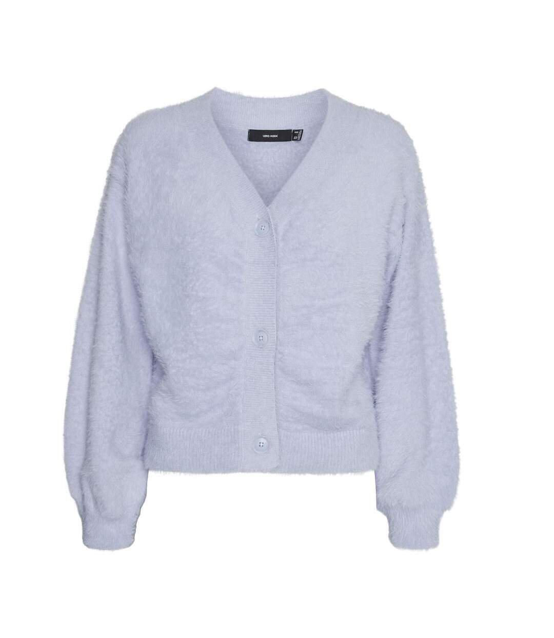 Gilet mauve femme vero moda alina-1