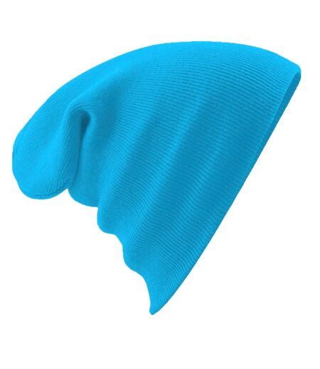 Bonnet tricoté unisexe bleu clair Beechfield