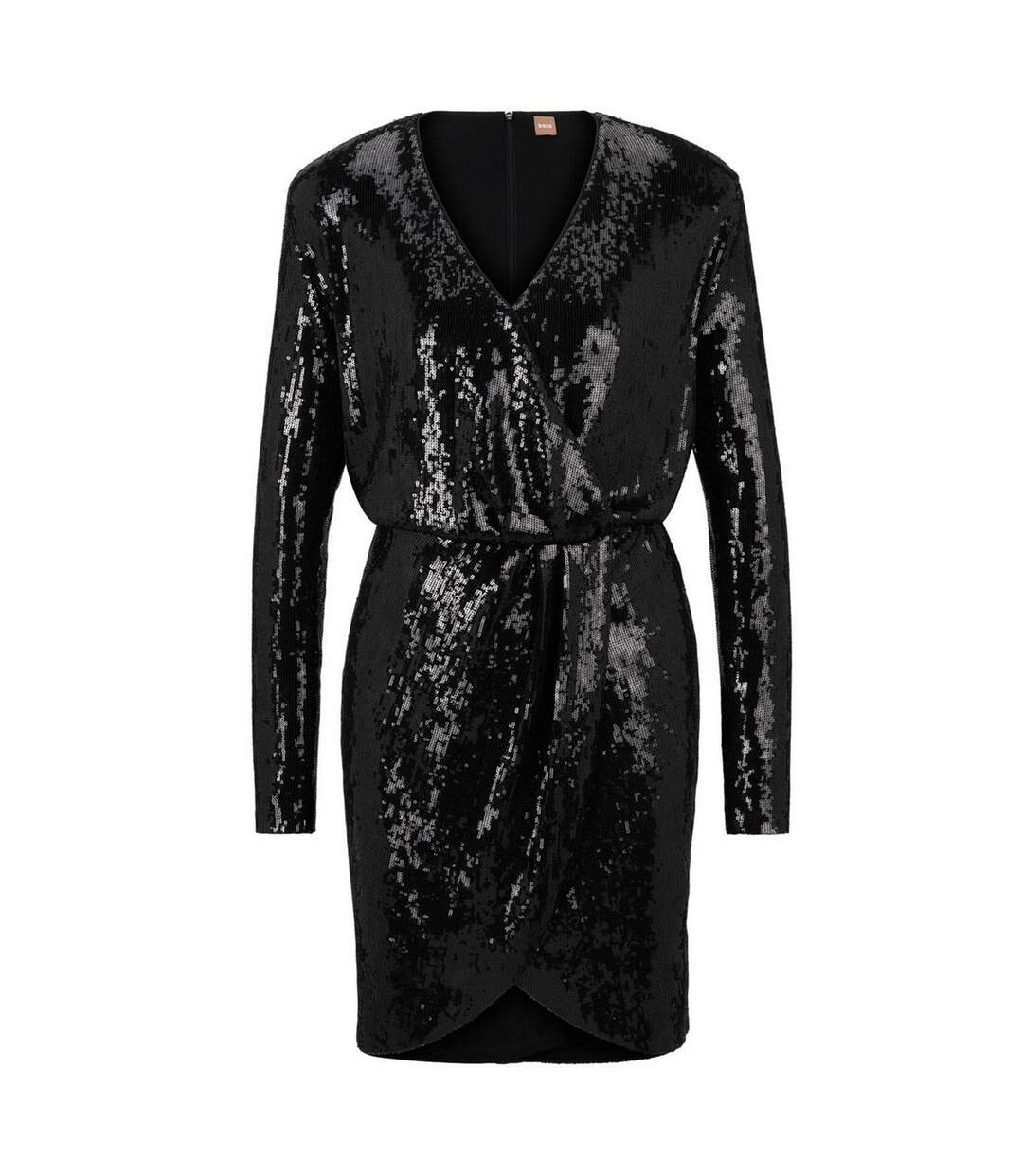 Robe Epalleta Femme Noir Boss-2