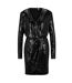 Robe Epalleta Femme Noir Boss-2