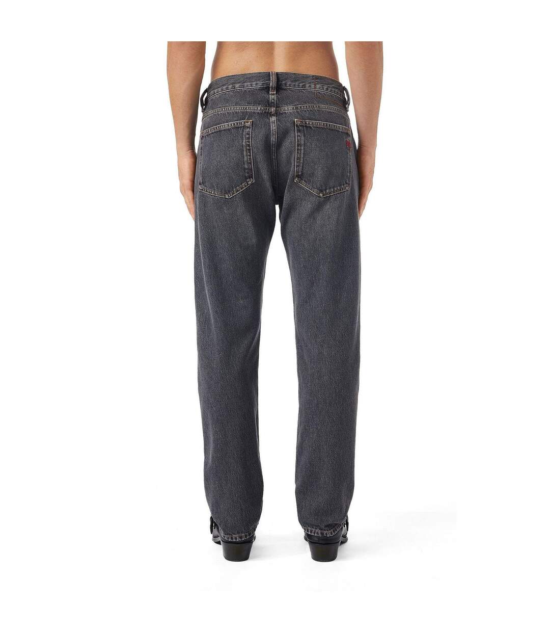 Mens Viker Straight Jeans Black Diesel-3