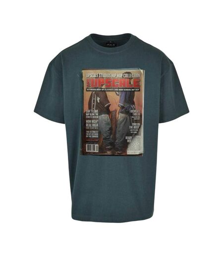 T-shirt Motif/style Magazine Upscale Homme Vert Bouteille Mister Tee