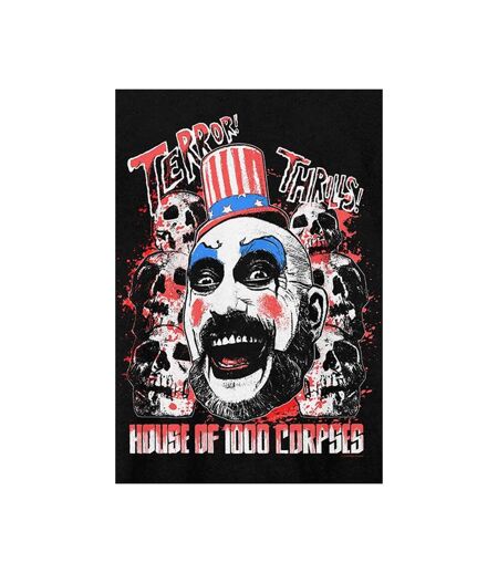 T-shirt house of corpses terror thrills adulte noir Amplified