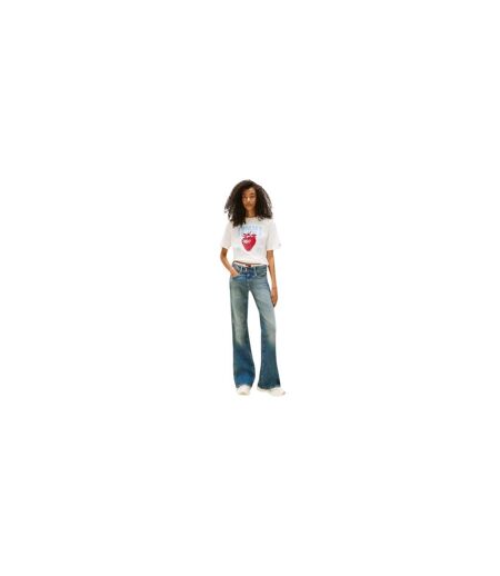 T-shirt Motif/style Fraise Femme Écru Tommy Jeans
