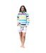 Womens/ladies Striped Quarter Zip Sweatshirt Green Lazy Jacks-1