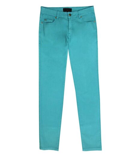 Pantalon Ultra Stretch Bleu Aqua – Effet Jean & Confort Absolu