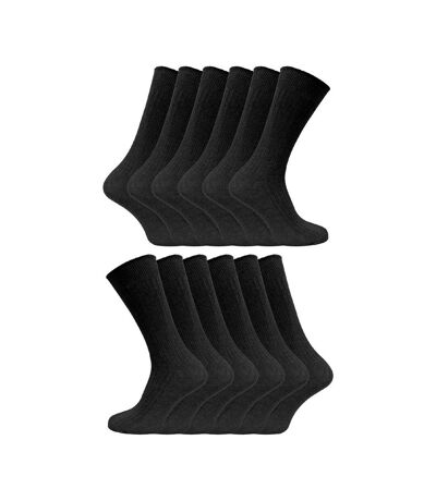 12 Pairs Mens Thin Soft 100% Cotton Plain Coloured Socks