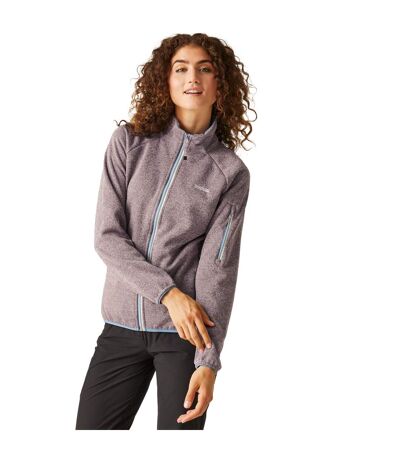 Womens/ladies Ravenhill Full Zip Fleece Top Heather Coronet Blue Regatta