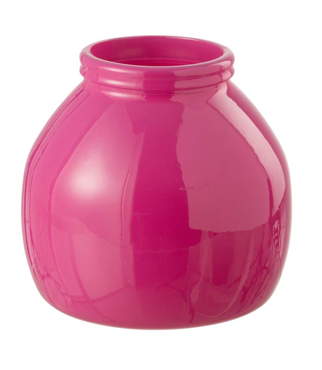 Vase Déco en Verre Cocoon 20cm Rose-1