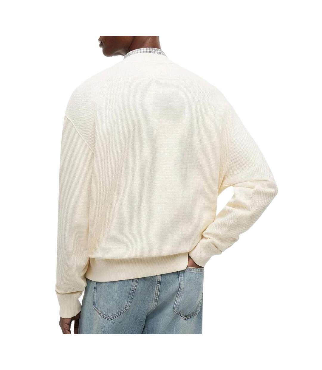Sweat ecru homme tommy hilfiger washed-2