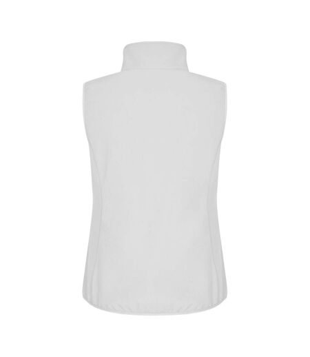 Womens/ladies Classic Softshell Body Warmer White Clique