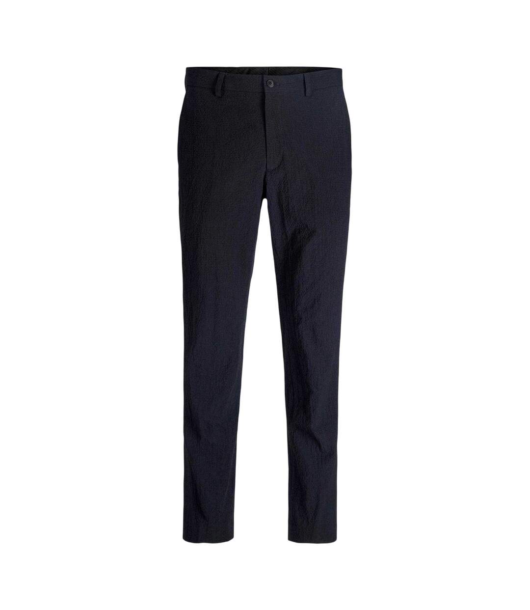 Mens Seersucker Straight Leg Cargo Trousers Night Sky Jack And Jones-2