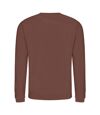 AWDis Just Hoods AWDis Unisex Crew Neck Plain Sweatshirt (280 GSM) (Chocolate Fudge Brownie)