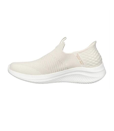 Baskets Ultra Flex 3.0 Smooth Step Femme Blanc Cassé Skechers