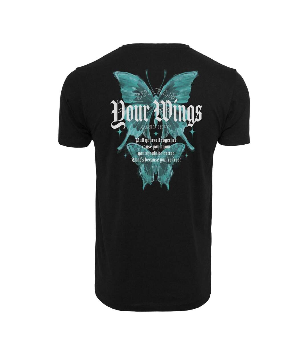 T-shirt Spread Your Wings And Fly Homme Noir Mister Tee-2