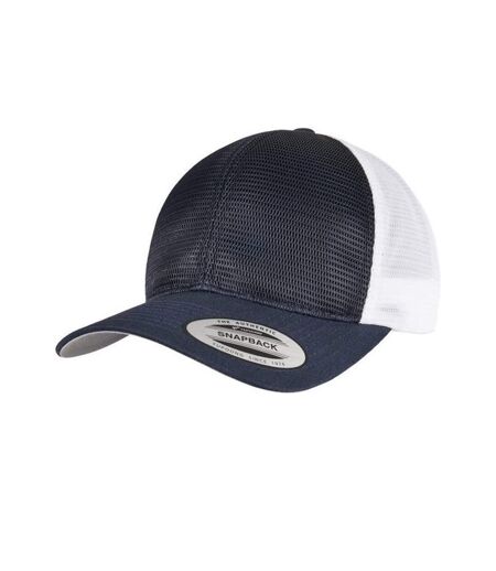 Casquette Motif/style Deux Tons Bleu Marine Blanc Flexfit