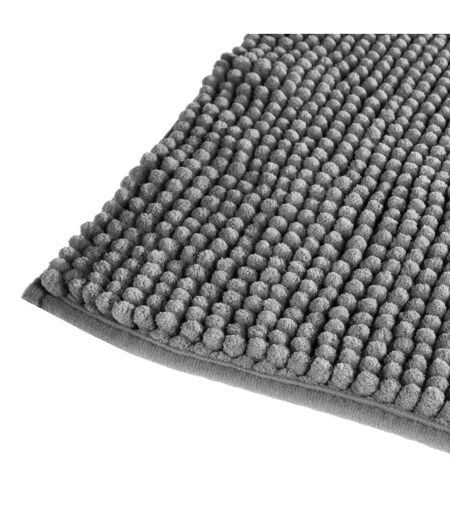 Tapis de Salle de Bain Chenille 50x80cm Gris