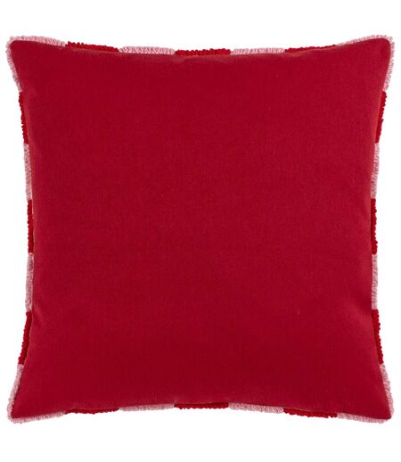 Yarrow faux mohair checked cushion cover 45cm x 45cm red Yard