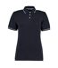Kustom Kit Womens/Ladies St Mellion Cotton Pique Tipped Polo Shirt (Navy/Light Blue) - UTPC6404