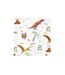 Lot de 20 Serviettes en Papier Dinosaure 33x33cm Blanc-1