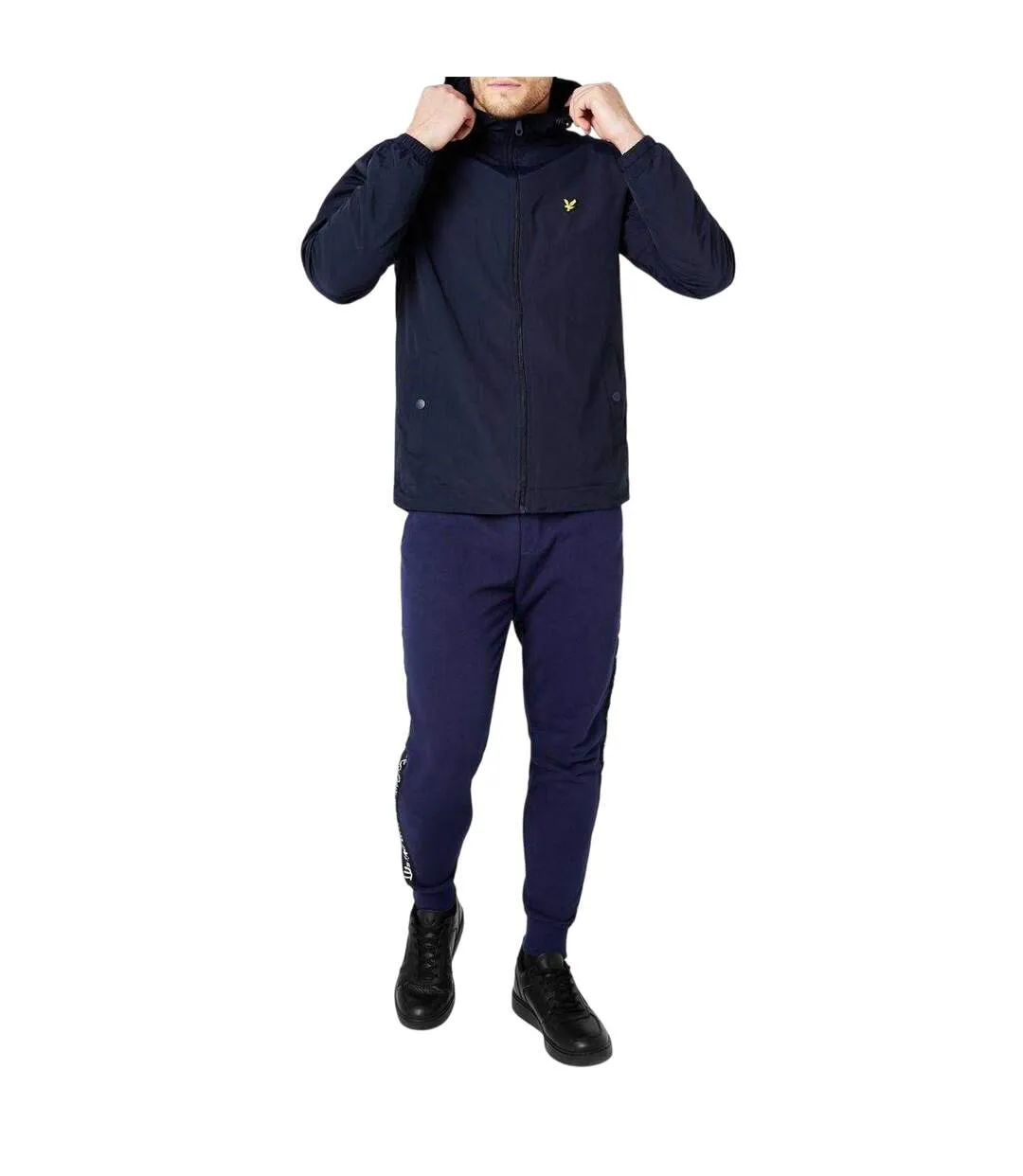 Veste Unie À Capuche Homme Bleu Marine Lyle & Scott-4