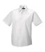 Russell Collection Mens Short Sleeve Tailored Ultimate Non-Iron Shirt (White)