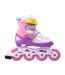 Patins À Roulettes Alignées Meron Enfant 38 Fr Blanc Rose Violet Coolslide-3