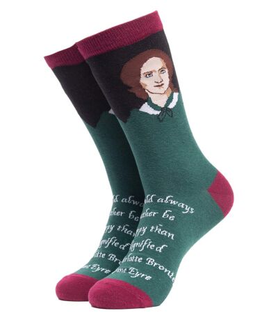 Charlotte Bronte Novelty Cotton Unisex Socks