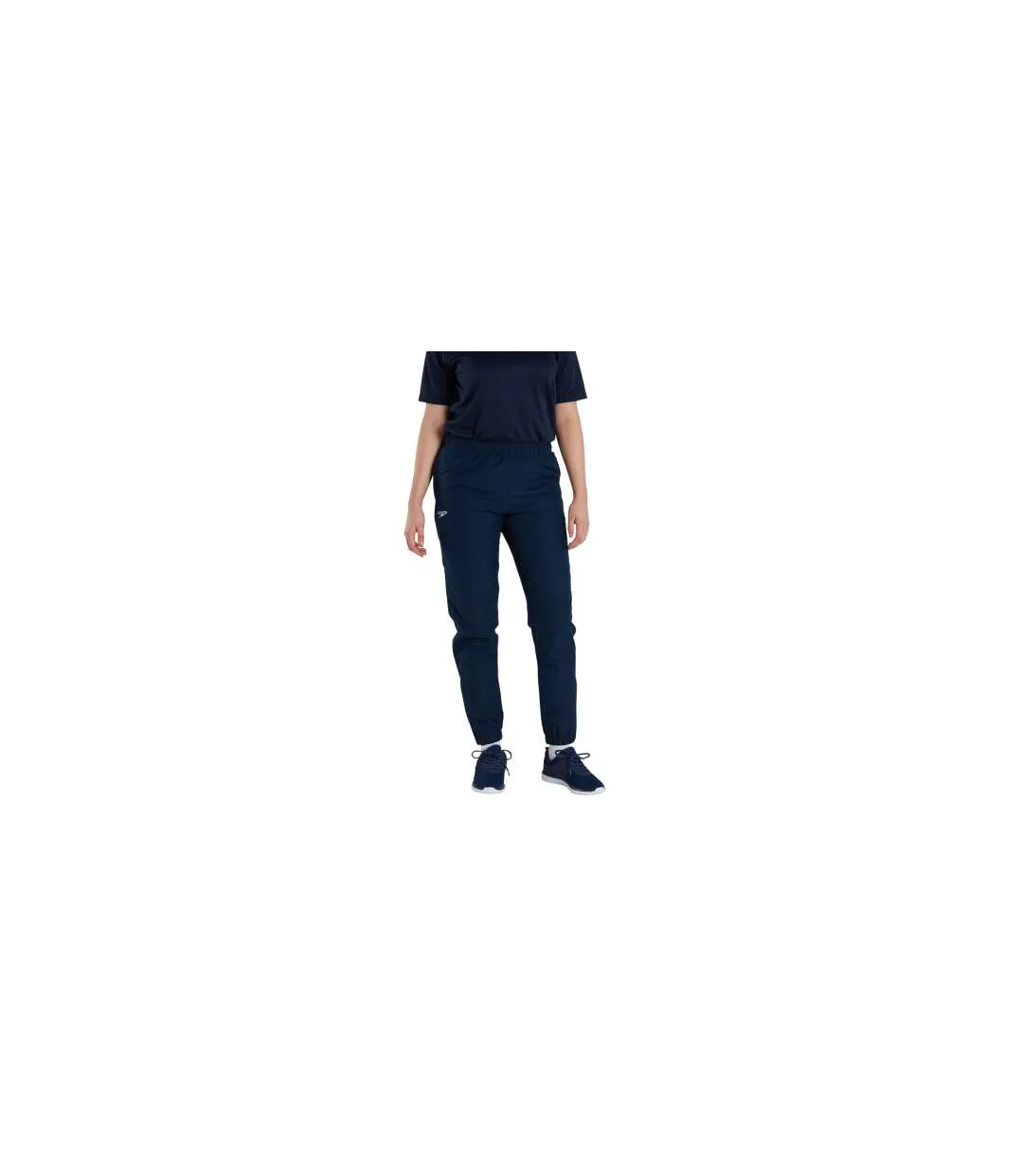 Womens/ladies Club Plain Tapered Tracksuit Bottoms Navy Speedo-1