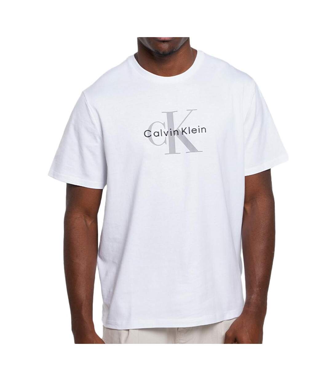 T-Shirt blanc homme calvin klein jeans hero-1