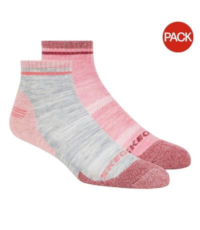 Chaussettes Trail Femme Gris Rose Skechers