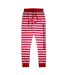 Womens/ladies Ello! Fancy A Cuppa? The Worm Striped Pyjama Set Red White Labyrinth-3