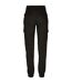 Womens/ladies High Waist Cargo Trousers Black Urban Classics-2