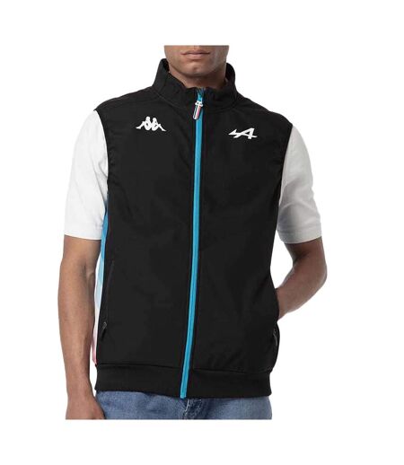Veste sans manches noire/turquoise homme kappa aboslend - xxl
