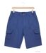 CHALLENGER INCA : Bermuda homme bleu indigo en coton à taille élastiquée style décontracté-2