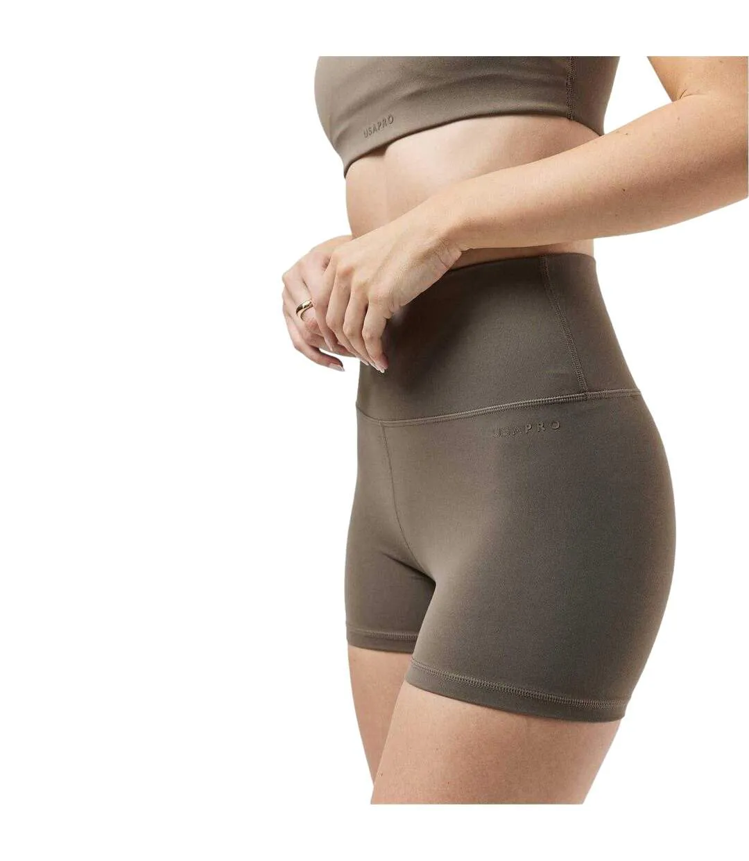 Womens/ladies Slim Shorts Ash USA-2