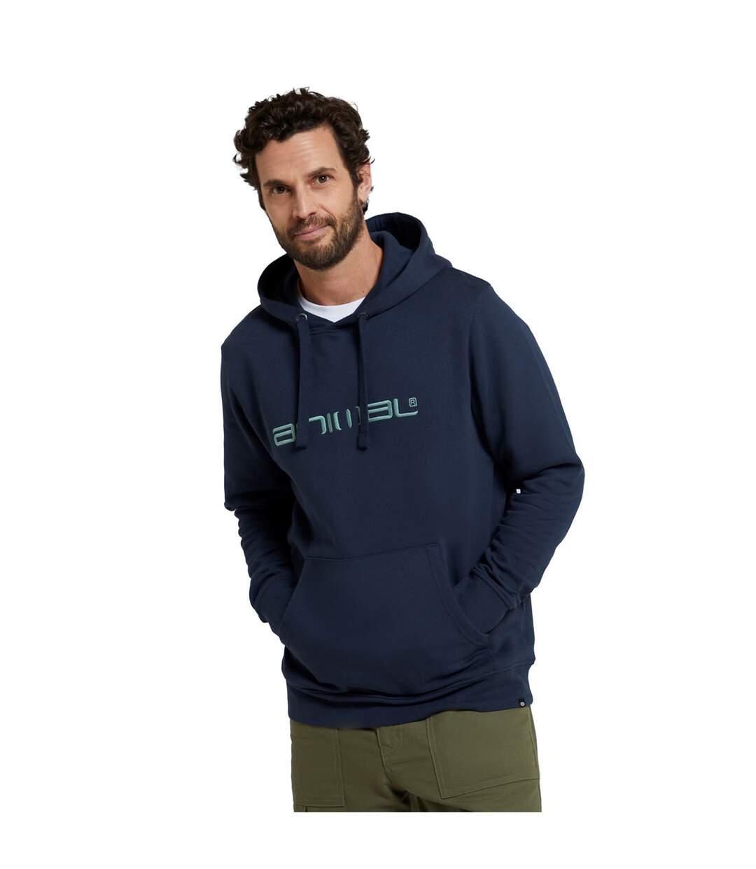 Sweat à capuche driver homme bleu marine Animal