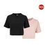 T-shirts Femme Noir Rose Clair Urban Classics-1