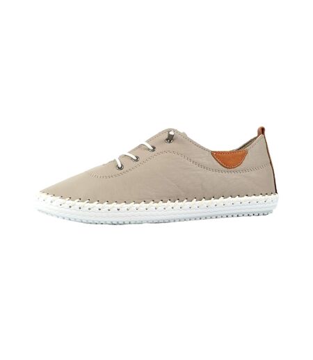 Tennis st ives femme beige gris Lunar