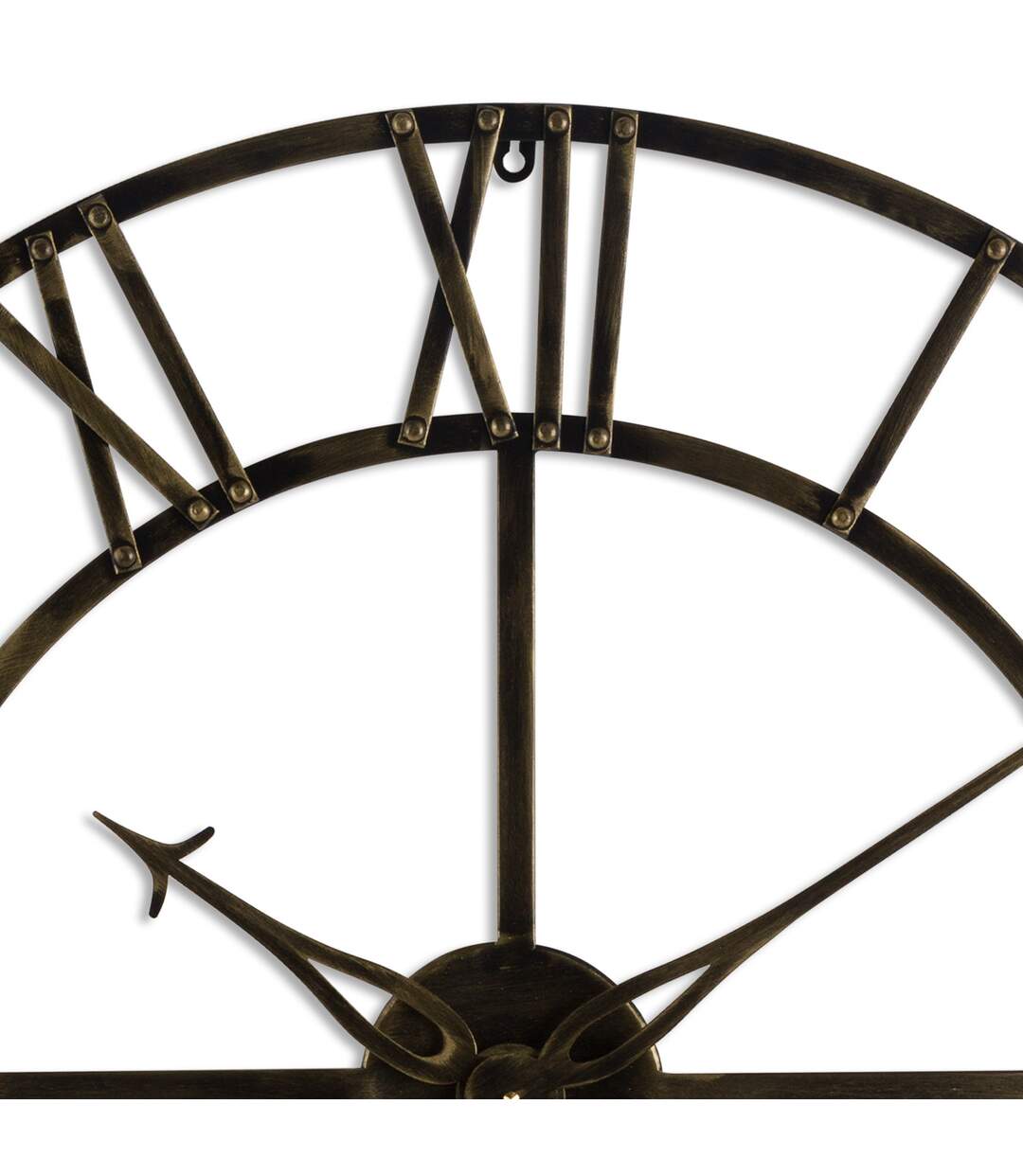 Skeleton clock 100 x 100 x 5cm brass Hill Interiors-1